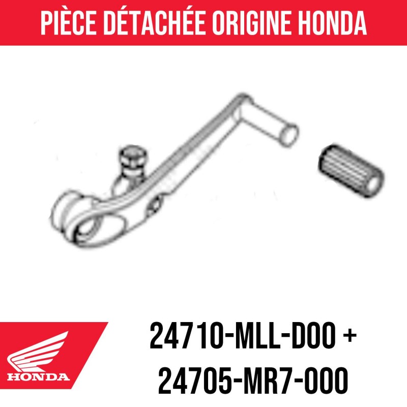 24710-MLT-D00 + 24705-MR7-000 : Selector de marchas y goma Honda Honda CB1000