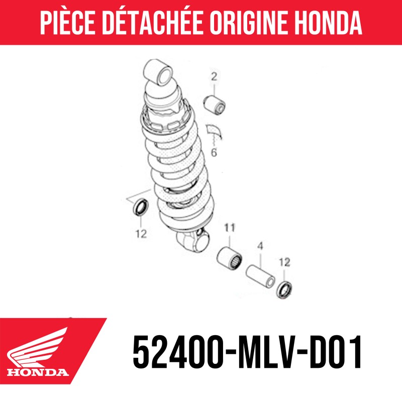 52400-MLV-D01 : Amortiguador Honda CB1000F Honda CB1000
